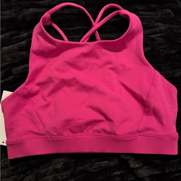 Pink Strappy Sports Bra - Picture 1 of 3